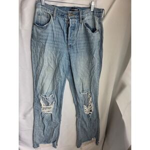 Fashion Nova Jeans Apparel Womens  Blue Light Wash Straight High Straight